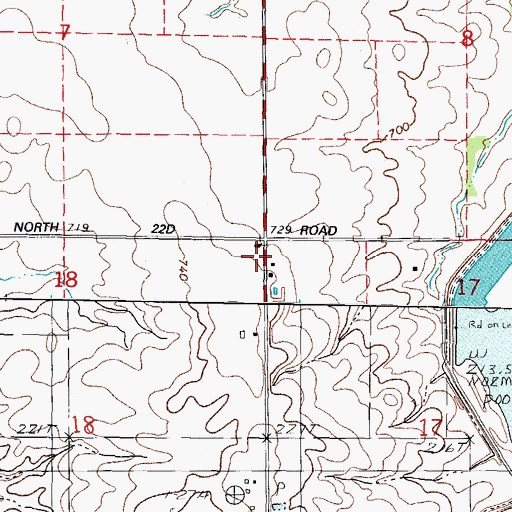 Topographic Map of Brookfield Church, IL