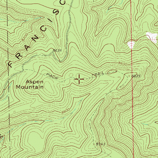 Topographic Map of San Francisco Mountains, NM