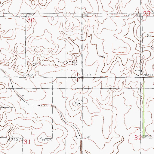 Topographic Map of Brooks School (historical), IL