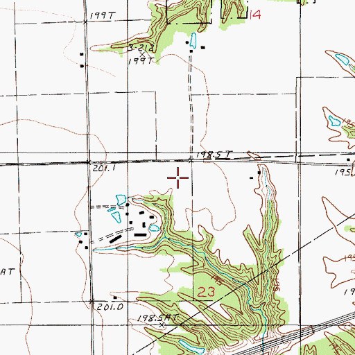 Topographic Map of Brossman School (historical), IL
