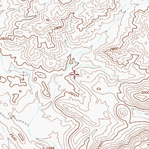 Topographic Map of Bullfrog (historical), AZ