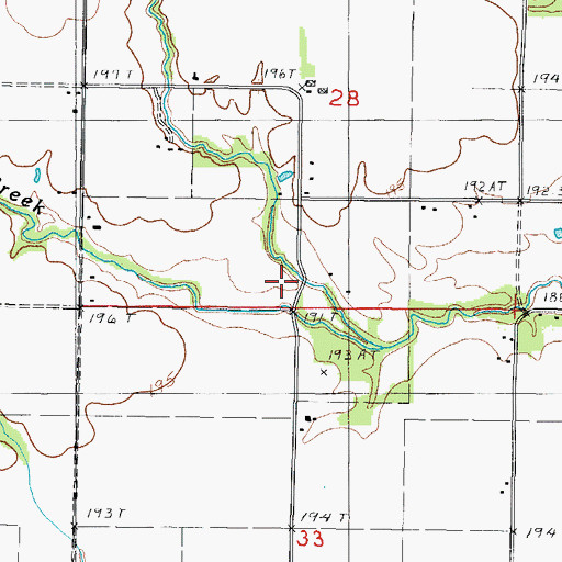 Topographic Map of Brown School (historical), IL