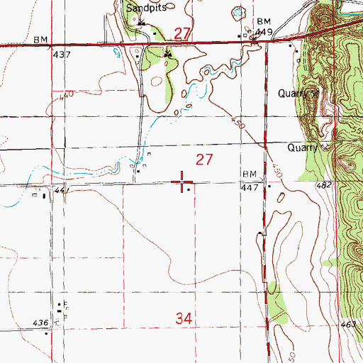 Topographic Map of Brown School (historical), IL