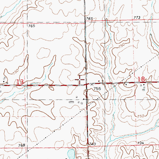Topographic Map of Browne School (historical), IL