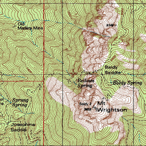 Topographic Map of Old Baldy, AZ