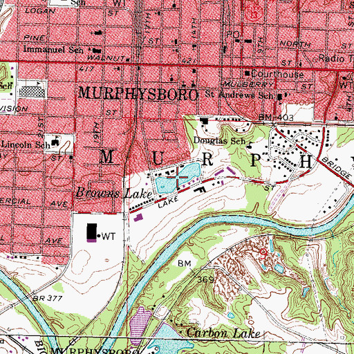 Topographic Map of Browns Lake, IL