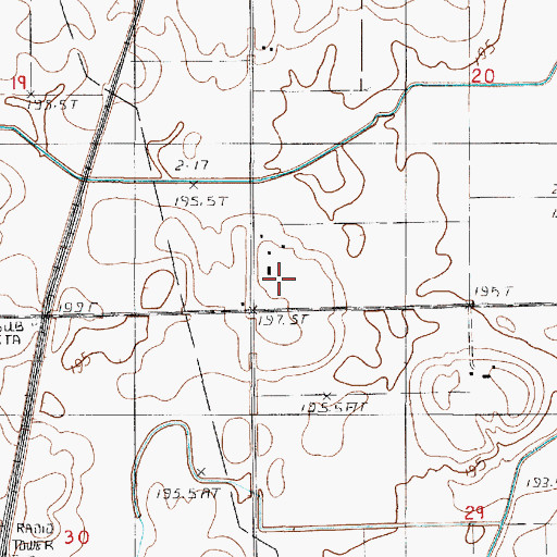 Topographic Map of Brumback School (historical), IL