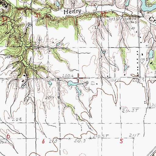 Topographic Map of Brush College (historical), IL
