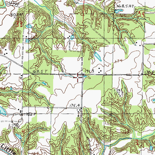 Topographic Map of Brush College School (historical), IL
