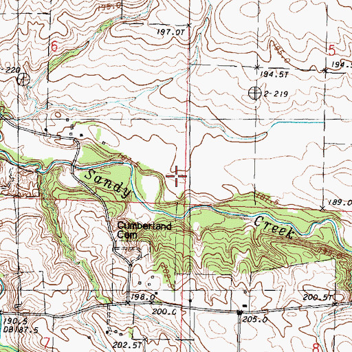 Topographic Map of Brushy College School (historical), IL