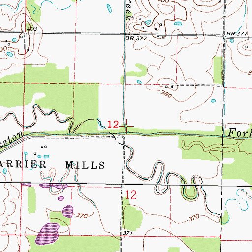 Topographic Map of Brushy Creek, IL