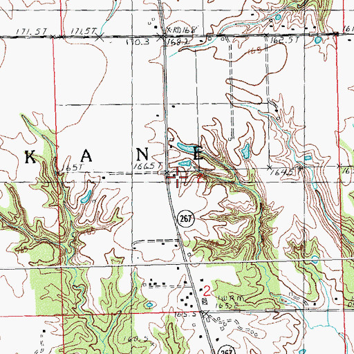 Topographic Map of Brushy School (historical), IL