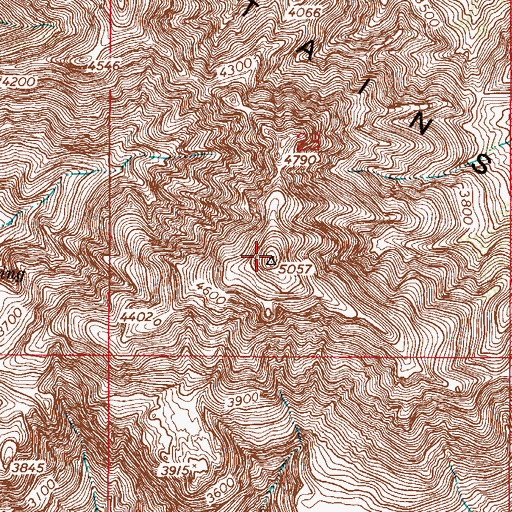 Topographic Map of Superstition Mountain, AZ