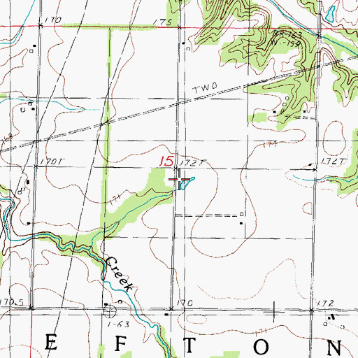 Topographic Map of Buchanan School (historical), IL