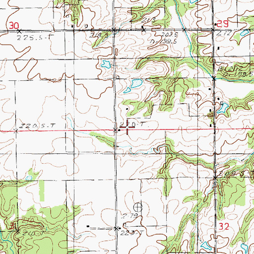 Topographic Map of Buchanan School (historical), IL