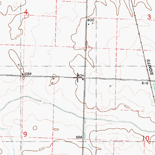Topographic Map of Buchanan School (historical), IL