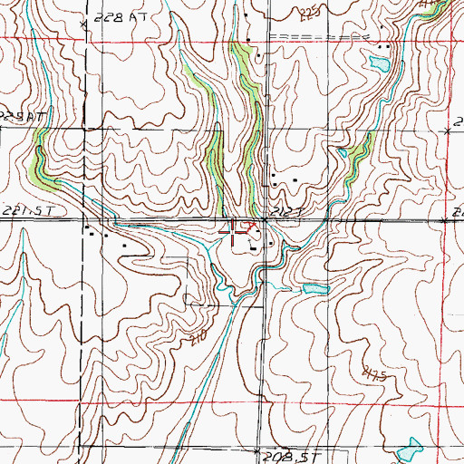 Topographic Map of Buck Grove School (historical), IL