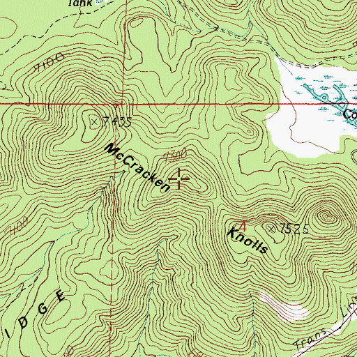 Topographic Map of McCracken Knoll Number Two, AZ