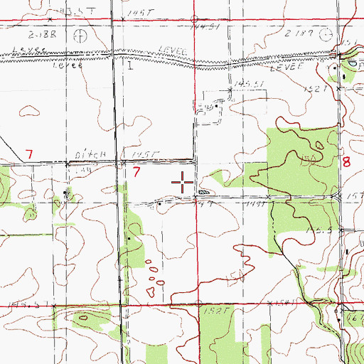 Topographic Map of Buck School (historical), IL