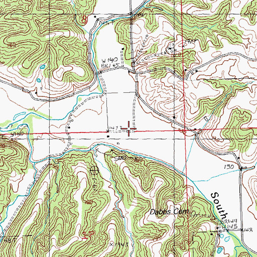 Topographic Map of Buckeye School (historical), IL