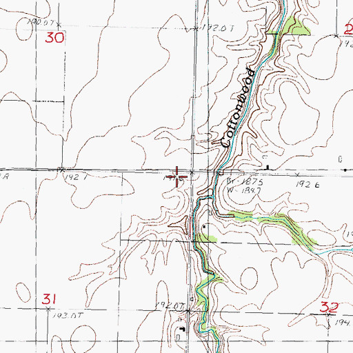 Topographic Map of Buckeye School (historical), IL