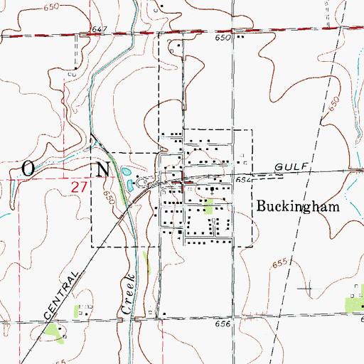 Topographic Map of Buckingham, IL