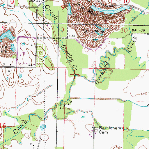 Topographic Map of Buckley Creek, IL