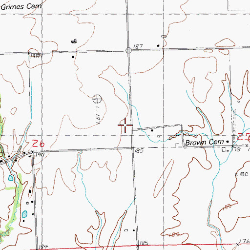 Topographic Map of Buena Vista School (historical), IL