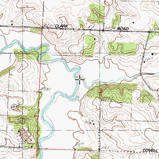 Topographic Map of Buffalo Creek, IL