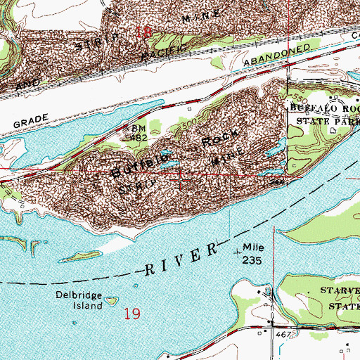 Topographic Map of Buffalo Rock, IL