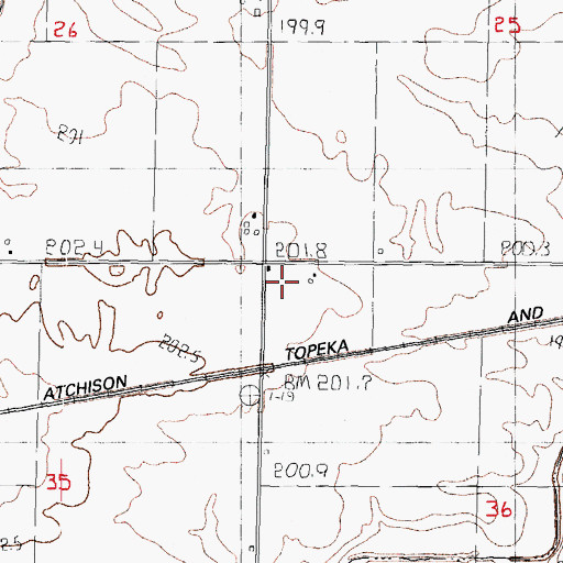 Topographic Map of Buffalo School (historical), IL