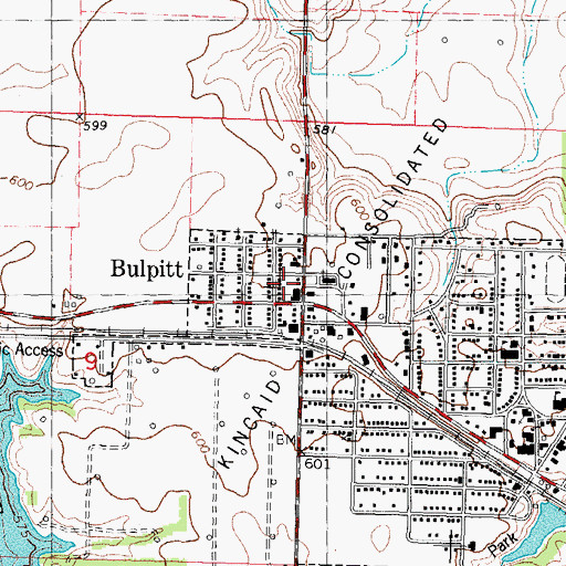 Topographic Map of Bulpitt, IL
