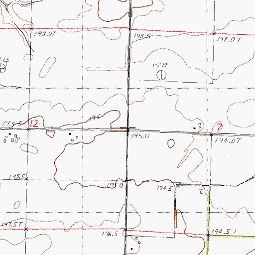Topographic Map of Bumgarner School (historical), IL