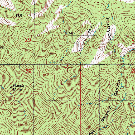 Topographic Map of Crystal Mine (historical), AZ