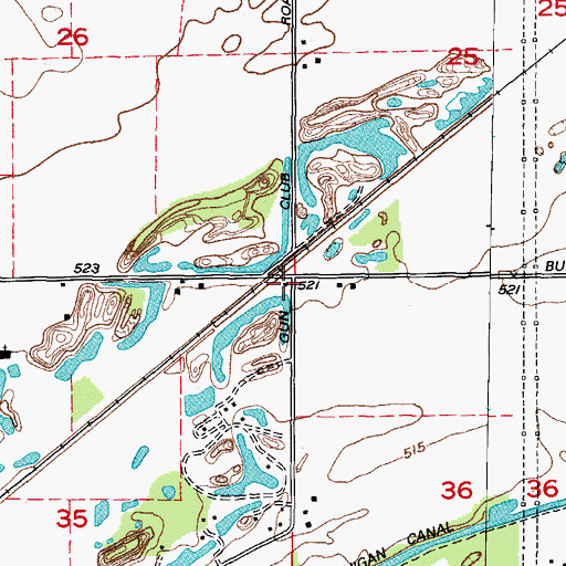 Topographic Map of Bungalow School (historical), IL
