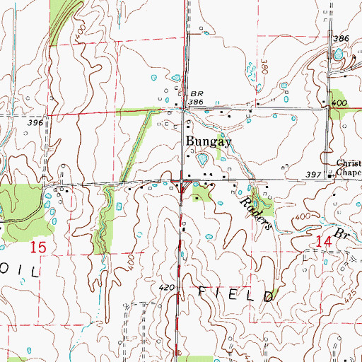 Topographic Map of Bungay, IL