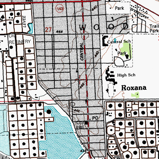 Topographic Map of Burbank School, IL