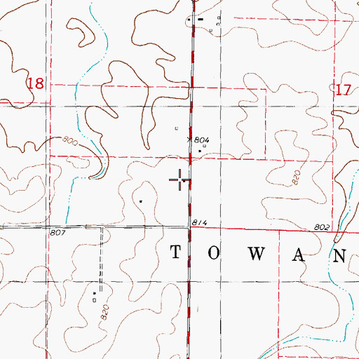 Topographic Map of Burfield School (historical), IL
