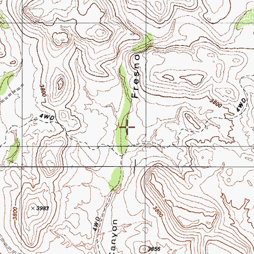 Topographic Map of Finleys (historical), AZ