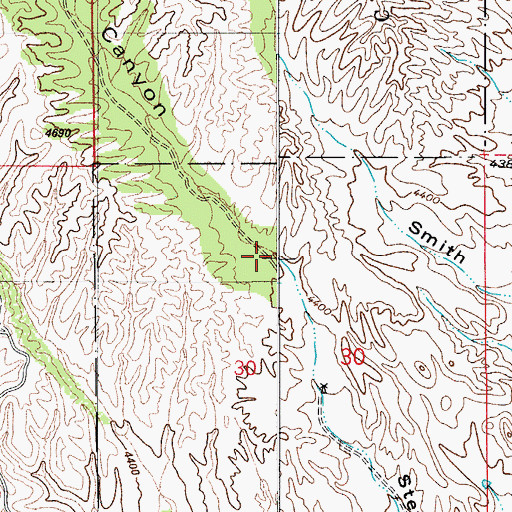 Topographic Map of Wadsworths (historical), AZ