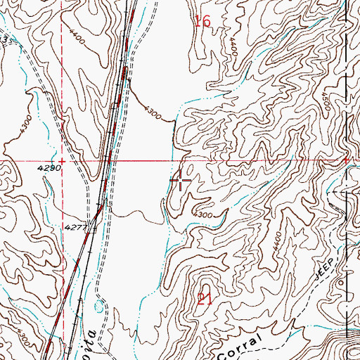 Topographic Map of Casa Blanca (historical), AZ