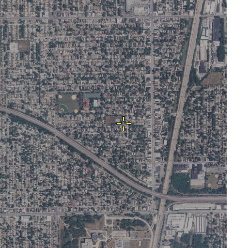 Aerial/Satellite Image of Burnside Scholastic Academy, IL
