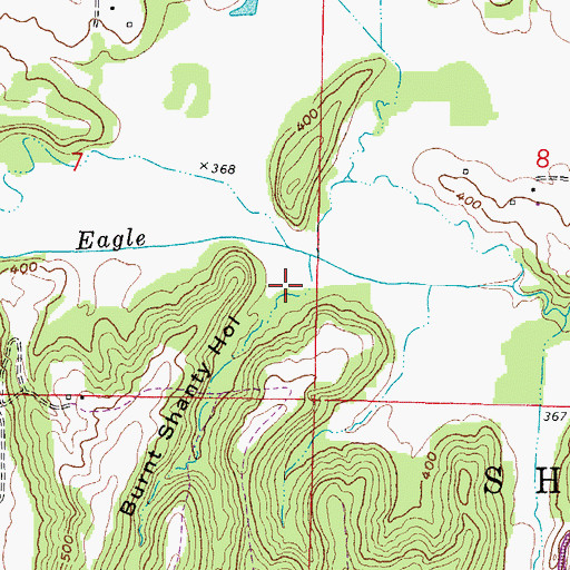Topographic Map of Burnt Shanty Hollow, IL