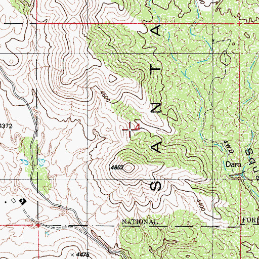 Topographic Map of Titus (historical), AZ