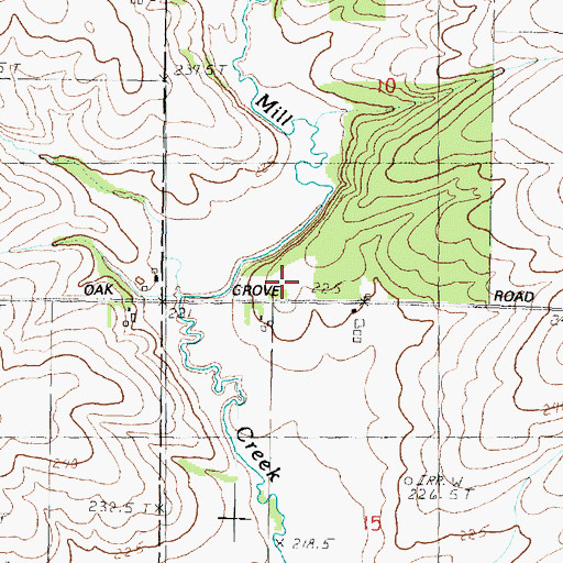 Topographic Map of Burr Oak School (historical), IL