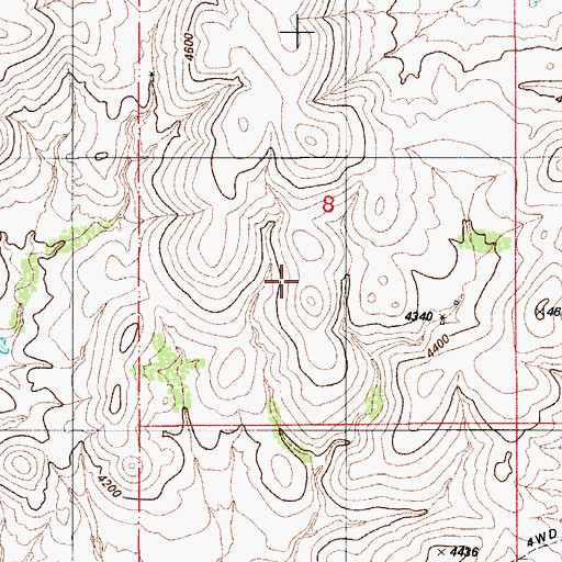 Topographic Map of Wards (historical), AZ
