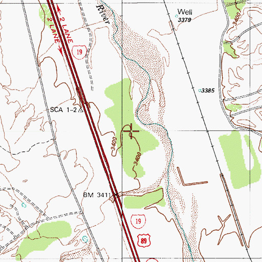 Topographic Map of Agua Frio (historical), AZ