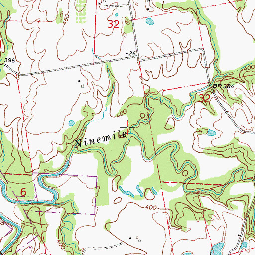 Topographic Map of Butter Creek, IL