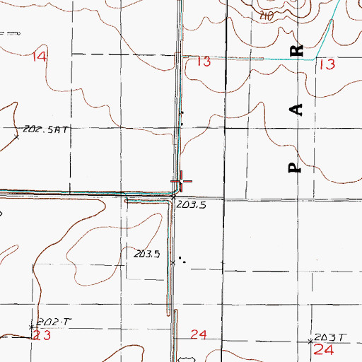 Topographic Map of Buttermilk School (historical), IL