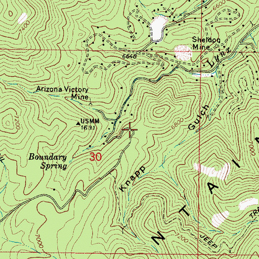 Topographic Map of Storm Ranch, AZ